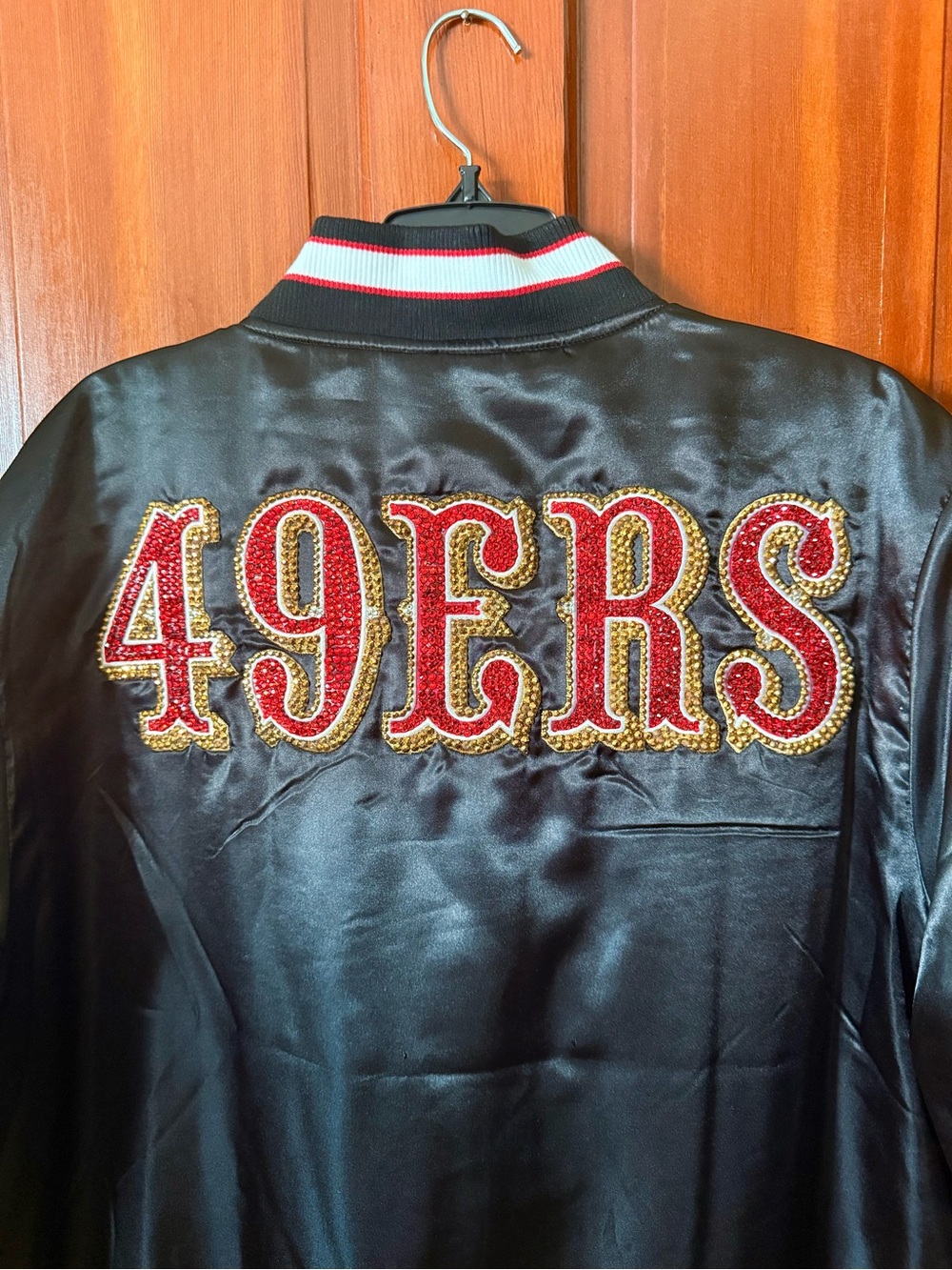 San Francisco 49ers Bedazzled Bomber Jacket